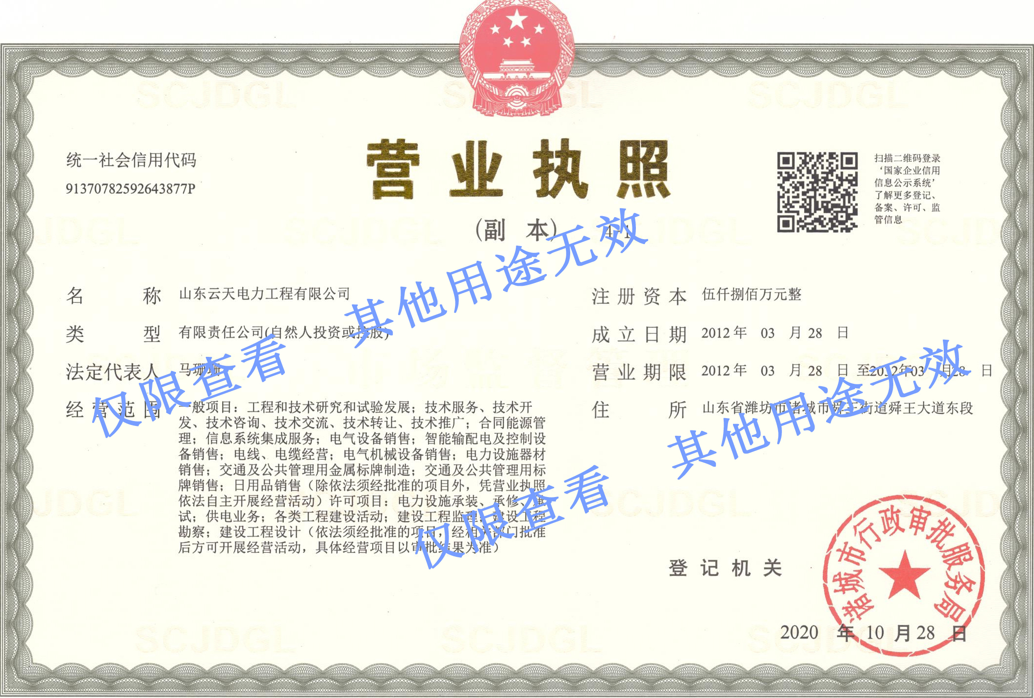 企业营业执照